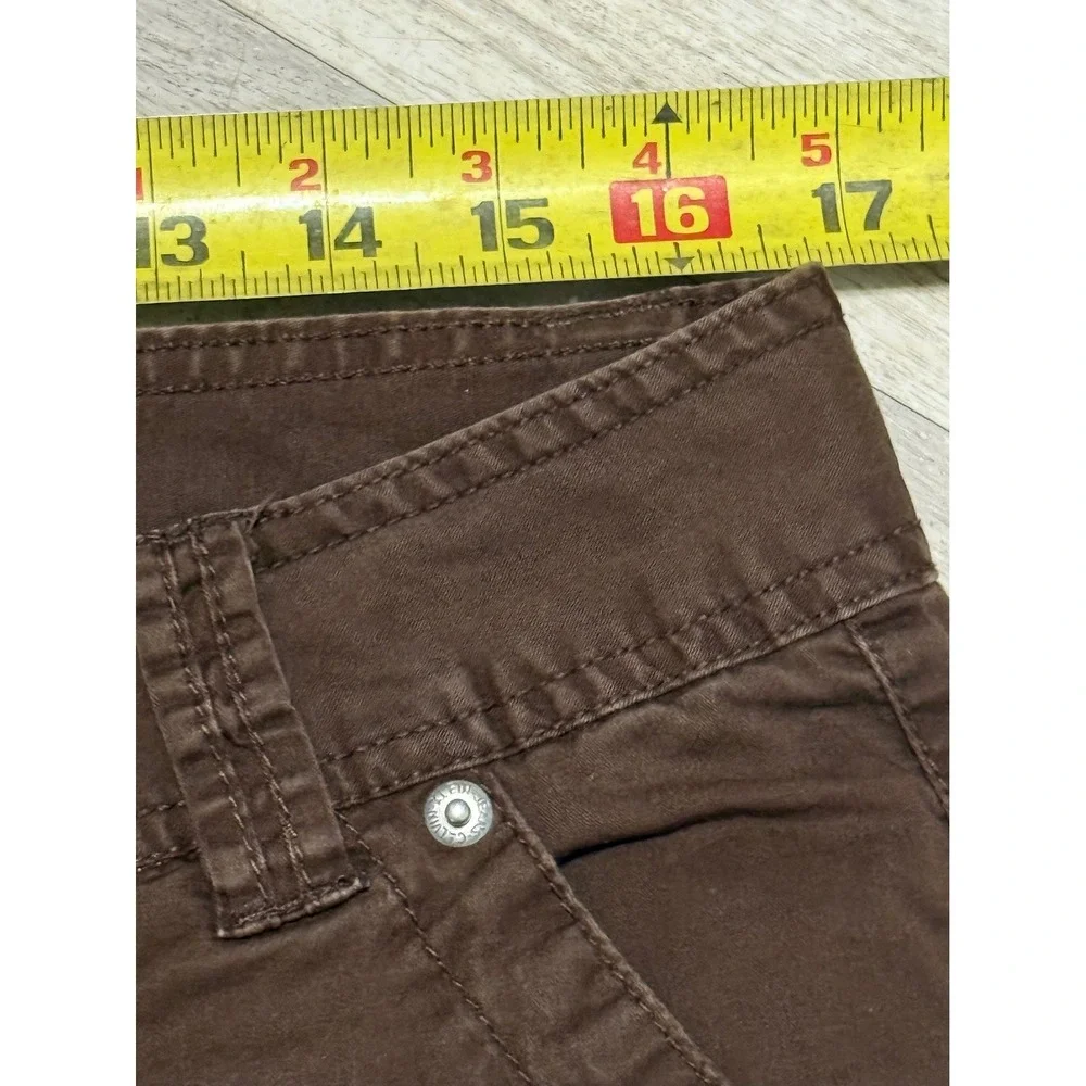 Calvin Klein Jeans Brown Cropped Wide Leg Pants Womens Size 12 Chocolate Capris‎